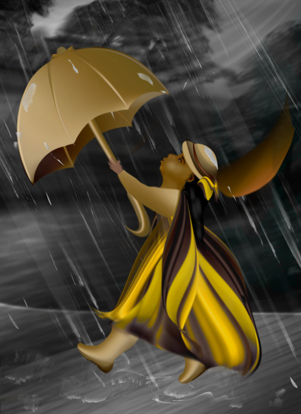 Girl with the Gold Umbrella