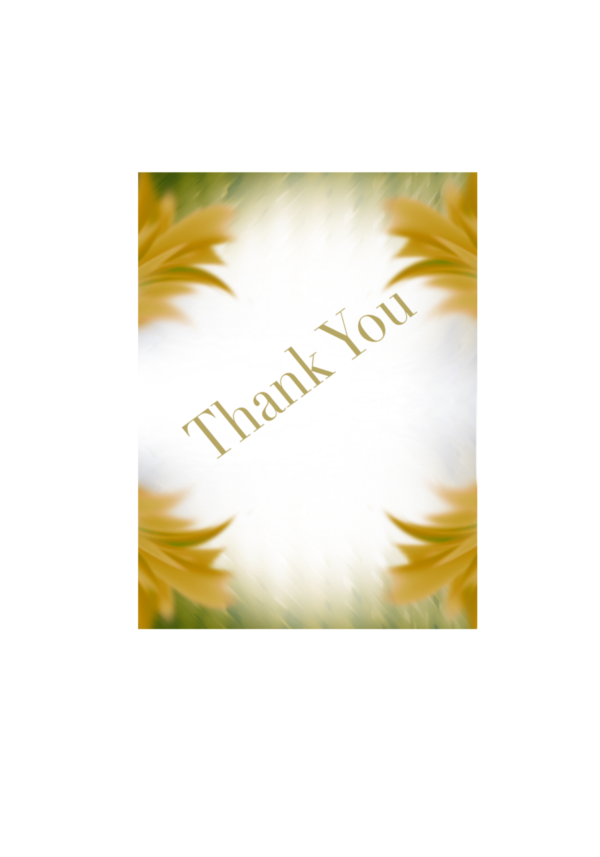 Thank You (Leafy Yellow design) Card