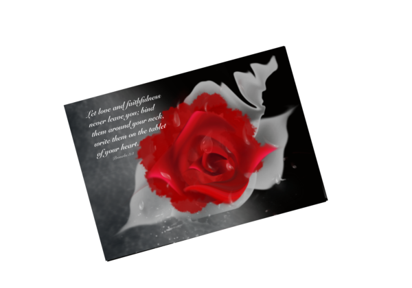 Petals Dew 2 "Let Love and Faithfulness Never Leave.." Greeting Card