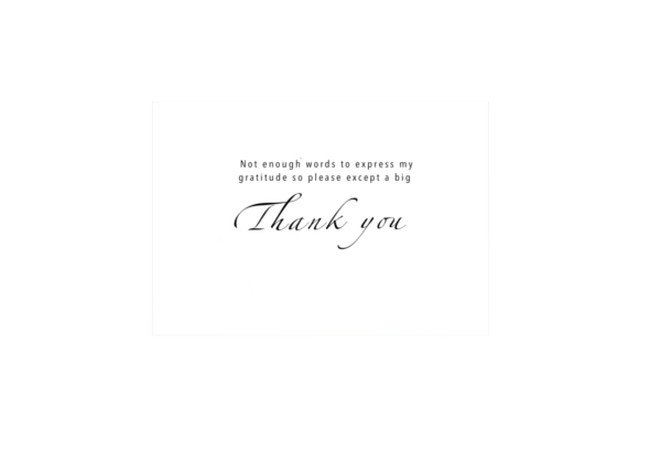 My Gratitude... Thank You Card