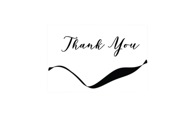 Ink Marked Thank You Card