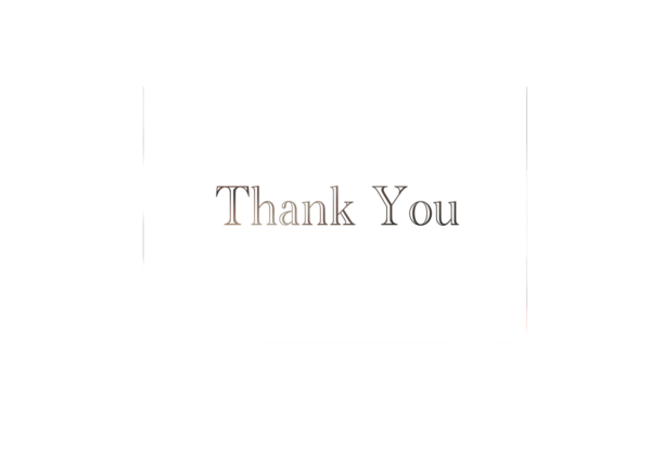 Engraved Font Thank You