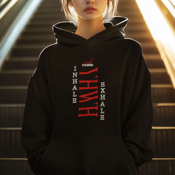 Inhale YHWH Exhale Hoodie - Image 2