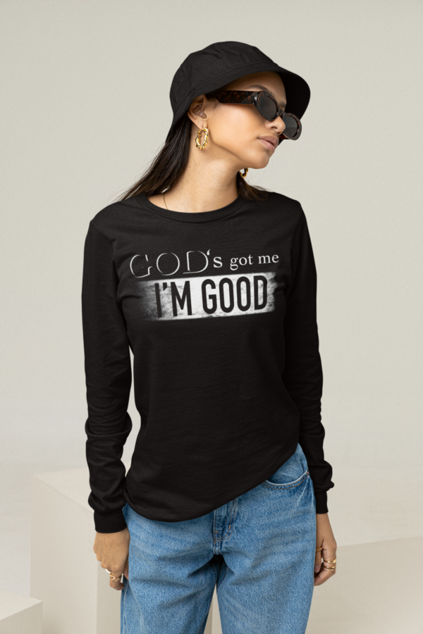 God's Got Me I'm Good Long Sleeve T Shirt - Image 2