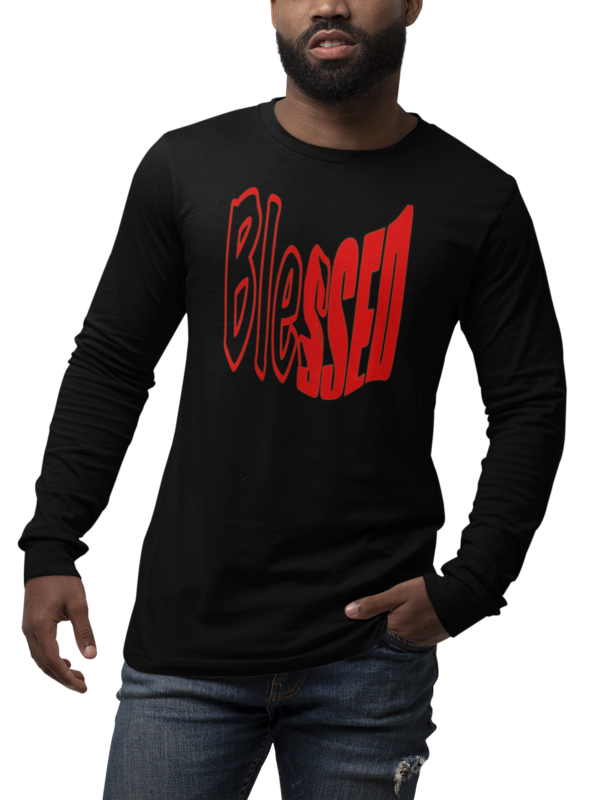 Blessed Color Blocked Long Sleeve T Shirt