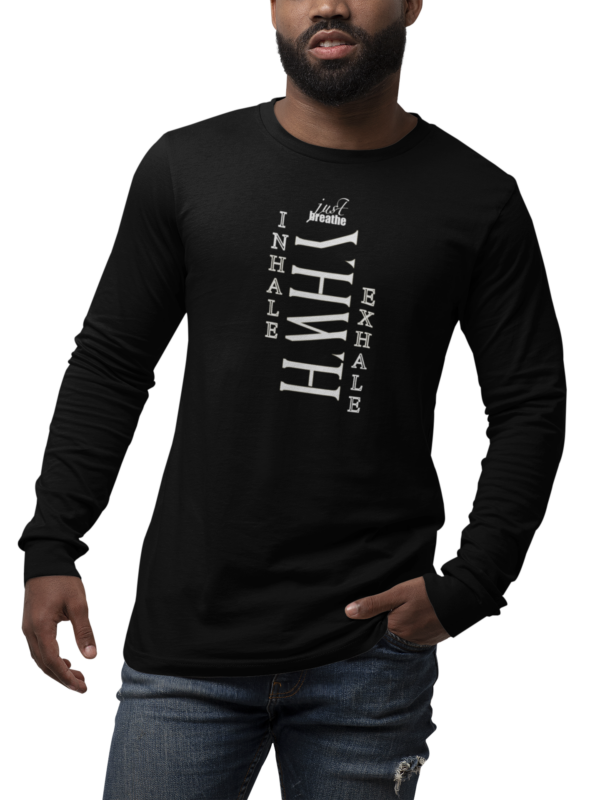 Inhale YHWH Exhale Long Sleeve T Shirt - Image 2